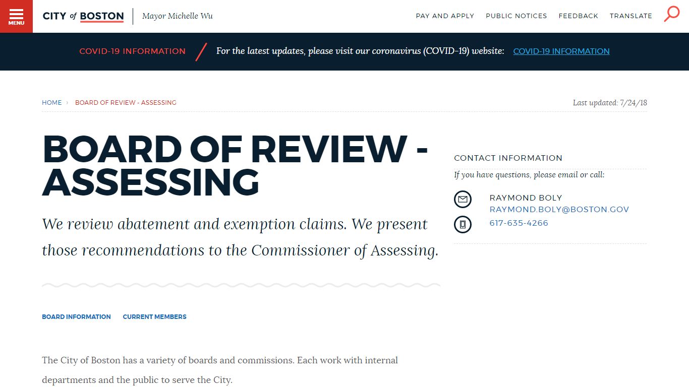 Board of Review - Assessing | Boston.gov